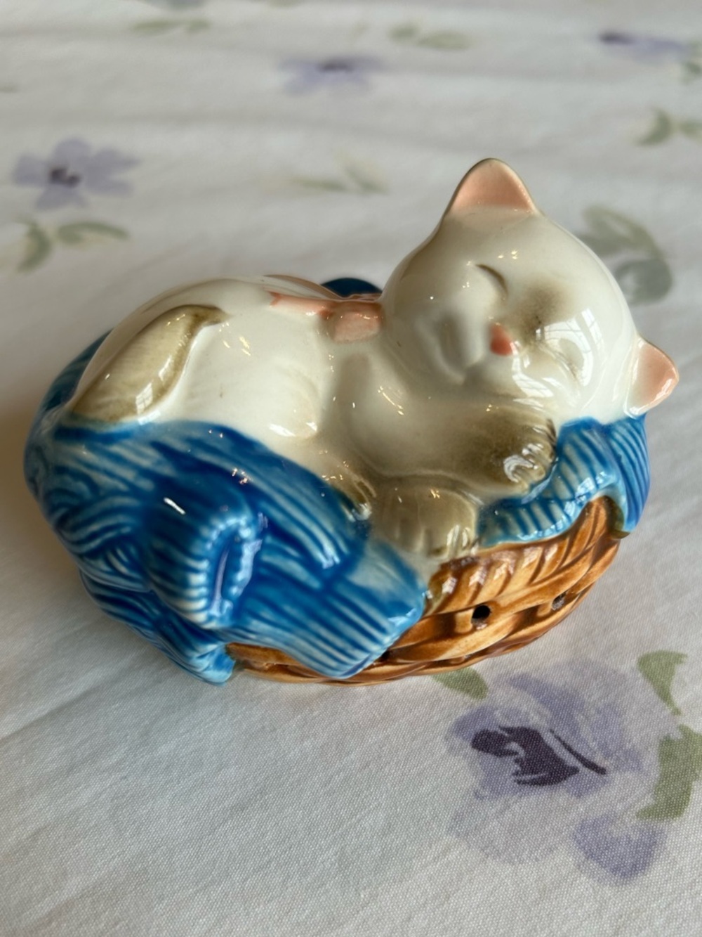 Cottagecore 80s Vintage Twee Cat Potpourri / Incense Holder